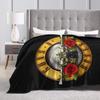 Guns N Roses Band  Blanket  Soft Warm Street Trend Plush Throw Blanket For Living Room Decorative Flannel Bedspread Bed Cover