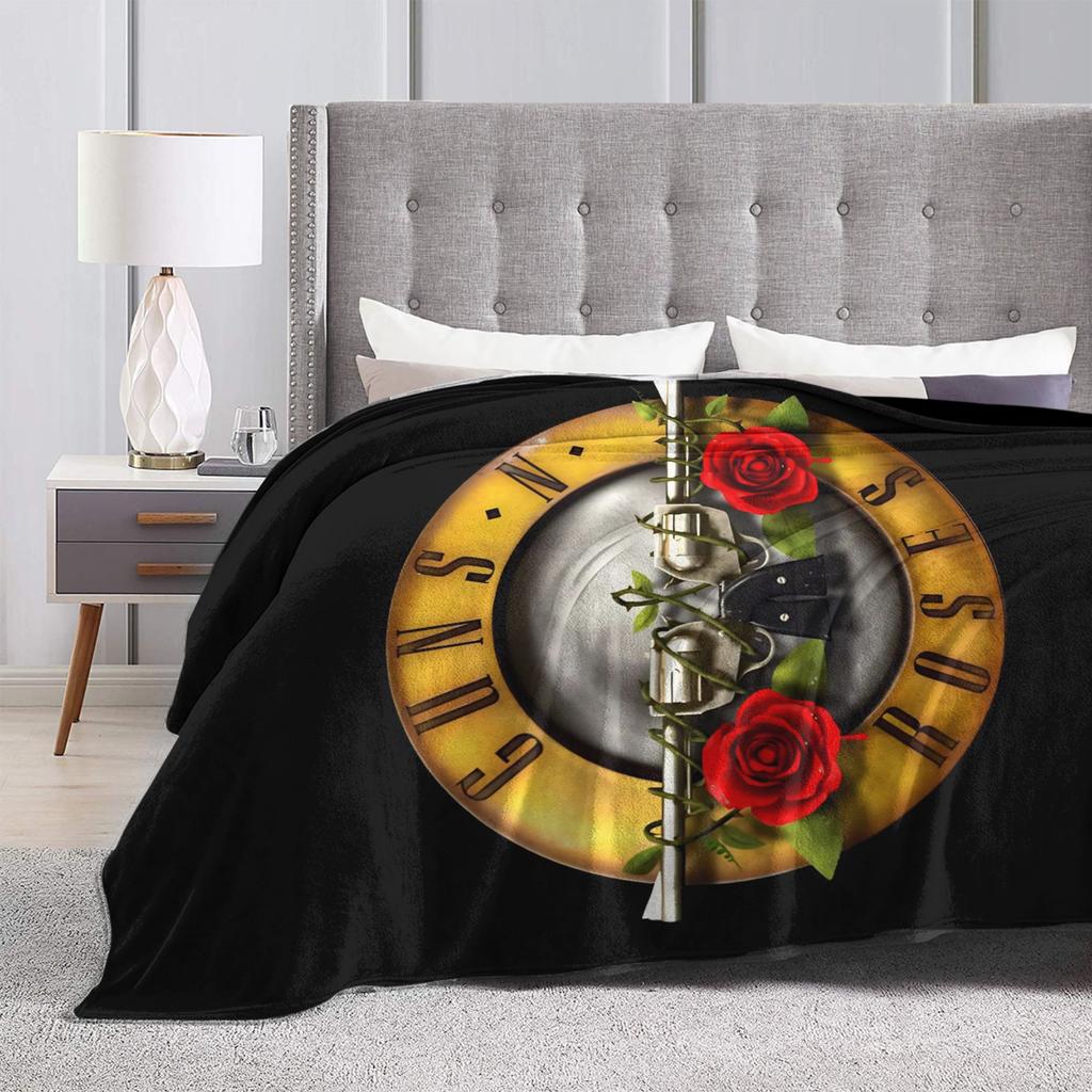 Guns N Roses Band  Blanket  Soft Warm Street Trend Plush Throw Blanket For Living Room Decorative Flannel Bedspread Bed Cover