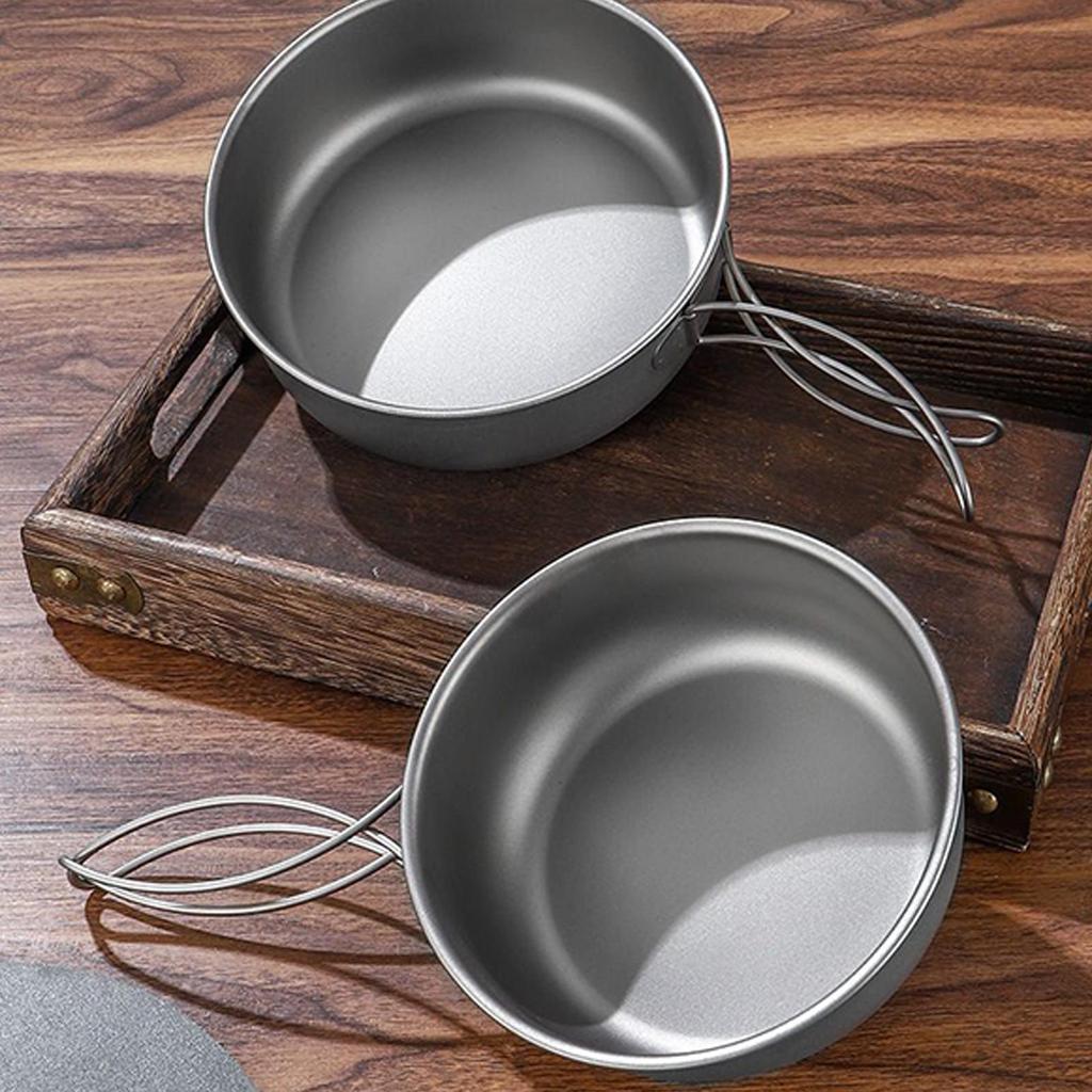 Backpacking Pan Non Stick Skillet With Foldable Handle Backpacking Pan Camp Cookware Pot For Outdoor Hiking Hunting Travel Road