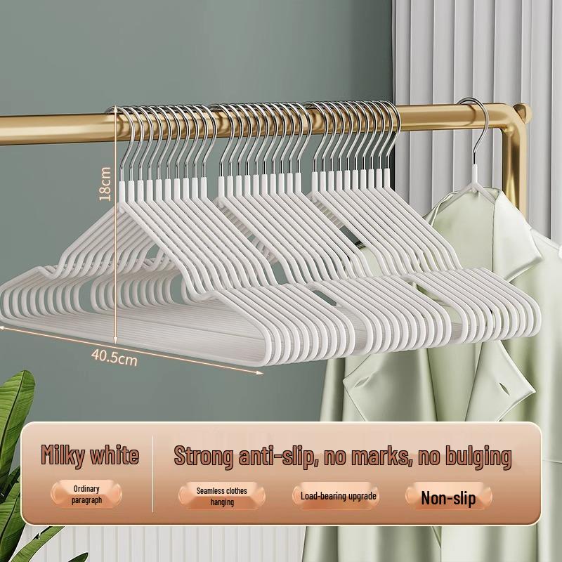 10-Pack Thickened Non-Slip Clothes Hangers - Durable Traceless Hangers for Home & Dormitory Use