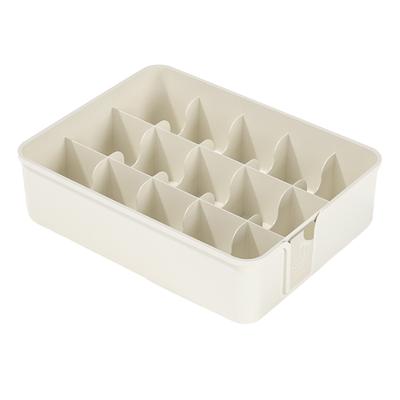 Organizzatore Calzini Biancheria Intima Divisorio Plastica 15 Scomparti Scatola Portaoggetti da Cassetto per Armadio per Mutandine Ornamenti Cravatte