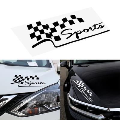 Samolepka na motorku na auto Styling auta Kreativní Zábavné samolepky na auto Závodní Sportovní Samolepka s vlajkou Reflexní vinylové samolepky na auto
