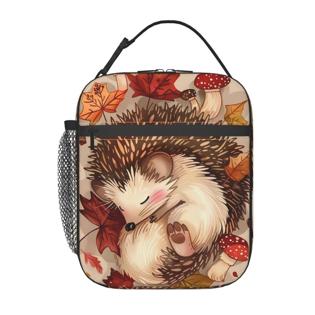 Hedgehog Animal Insulated Lunch Bag for Women Kids Portable Food Boxes Thermal Lunch Box Tote