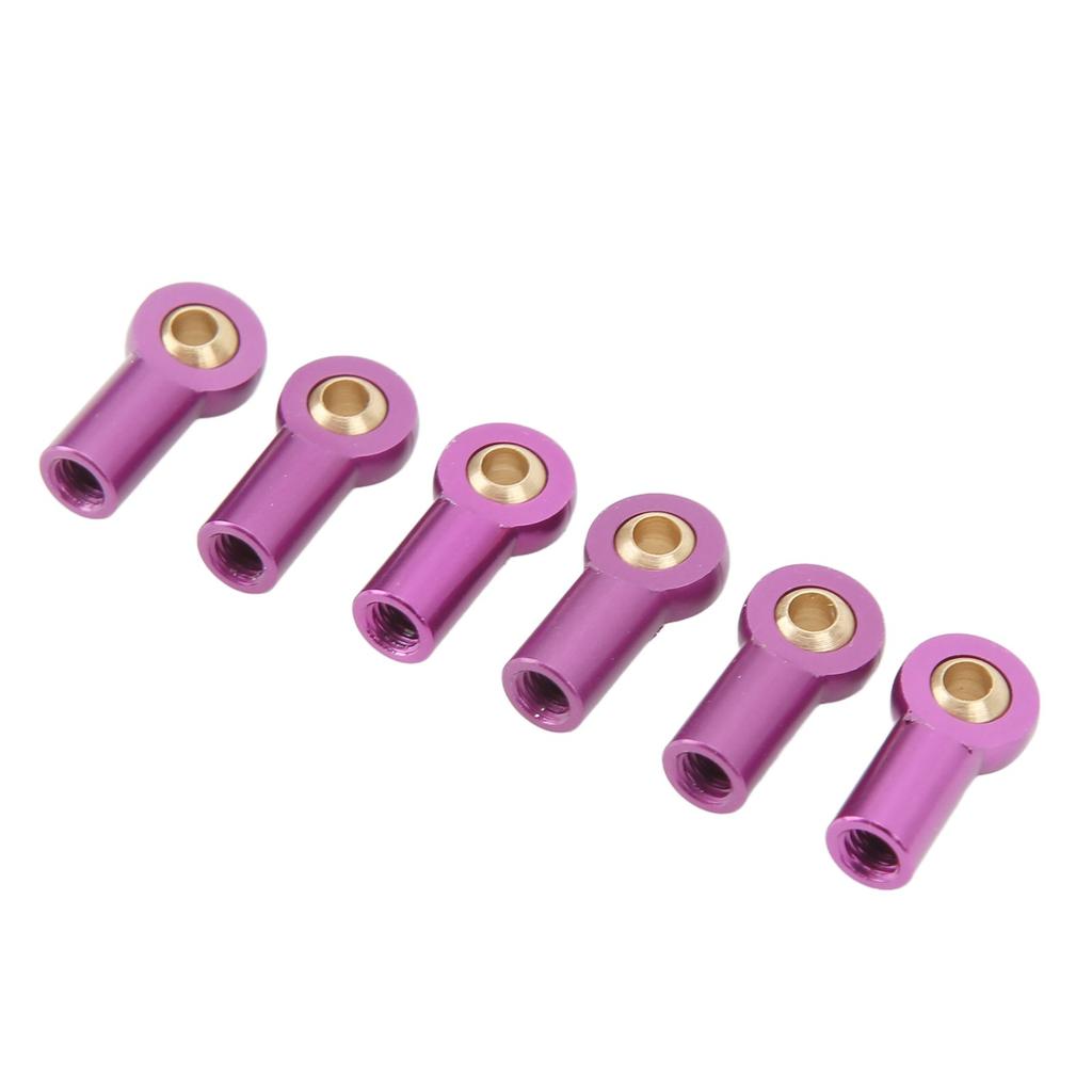 6Pcs Aluminum Alloy M3 Link Rod Tie Rod End   Head Joint Holder for 1Celsius10 RC Car