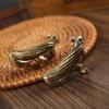 Tang Teng Brass Gold Kangaroo Ornament Money Rat Gold Kangaroo Home Ornament Zodiac Rat Ornament