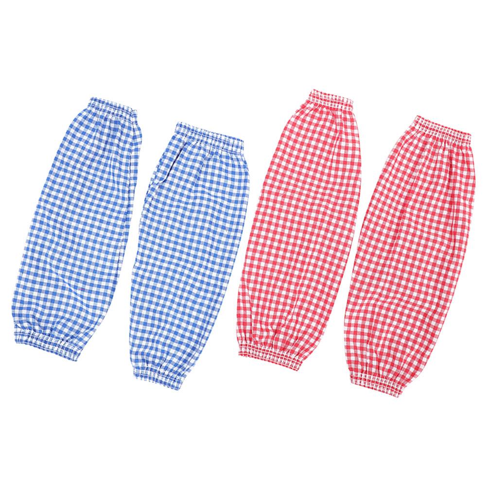 

2 пары защитных рукавов в клетку, устойчивых к пятнам, мужские рабочие рукава для садоводства, рабочие нарукавники из хлопка и льна для уборки кухни