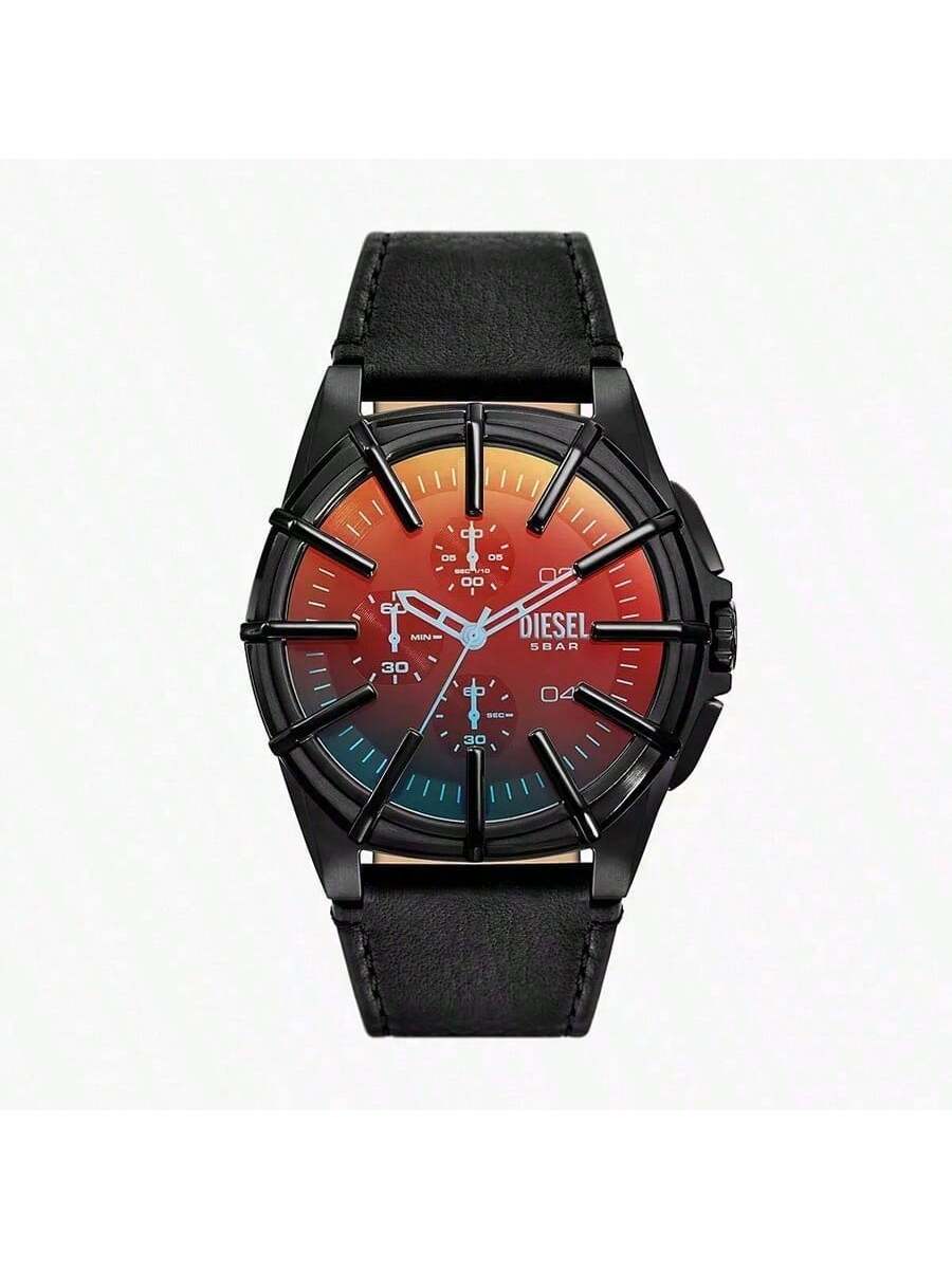 Diesel Silver Black Dial Stainless Steel Strap Men s Quartz Movement DZ4658 чёрный