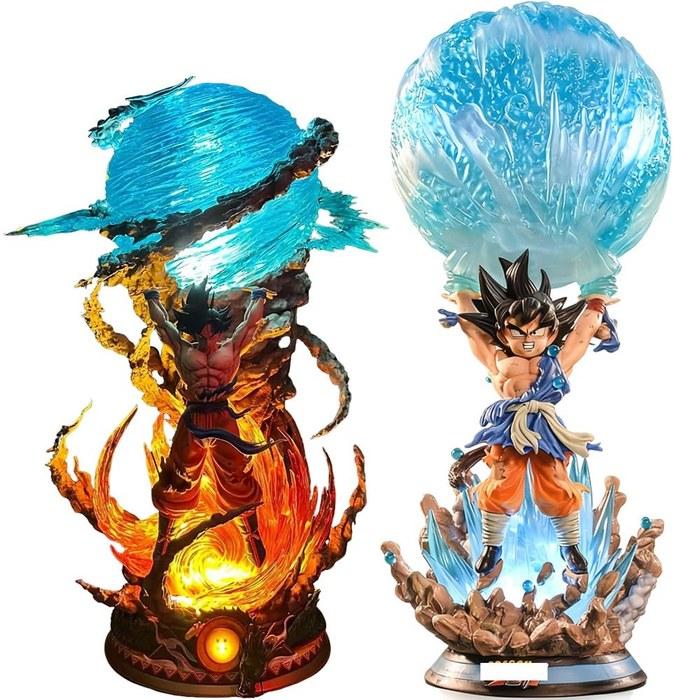 [BAOWENBEI] Son Goku Genki Dama Figure 23cm/50cm – Light-Up, Dragon Ball PVC Model, Painted & Finished, in Box (23CM)