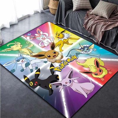 Pokemon Pikachu Rugs and Carpets for Home Living Room Bedroom Entrance Large Area Soft Carpet 3D Fashion Cartoon Decoration Mat