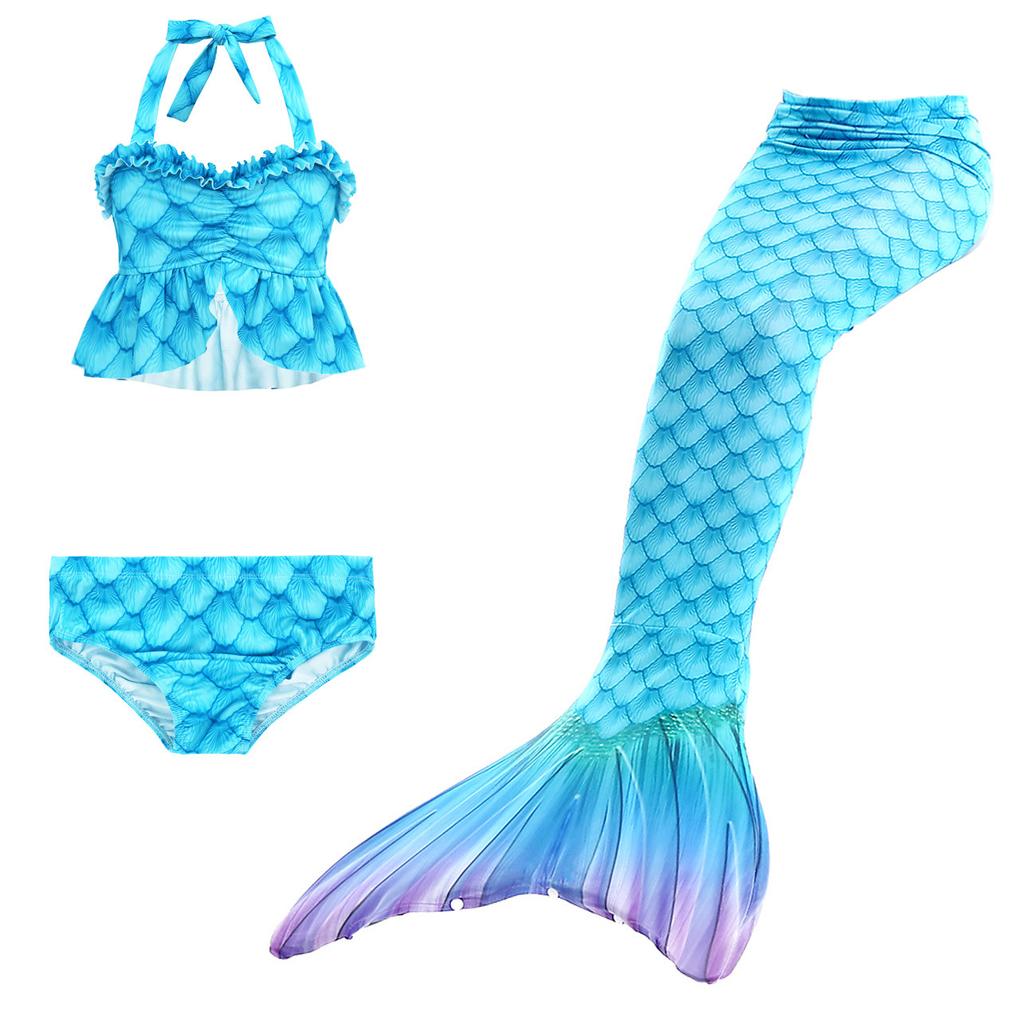 Children's clothing European and American foreign trade children's mermaid swimsuit bikini three-piece hot spring swimsuit girls swimsuit 1