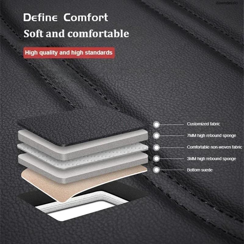 Car Seat Cover Premium Waterproof Faux Leather Cushion for Front Seat Four Season Universal Fit Most Car SUV Car Accessories