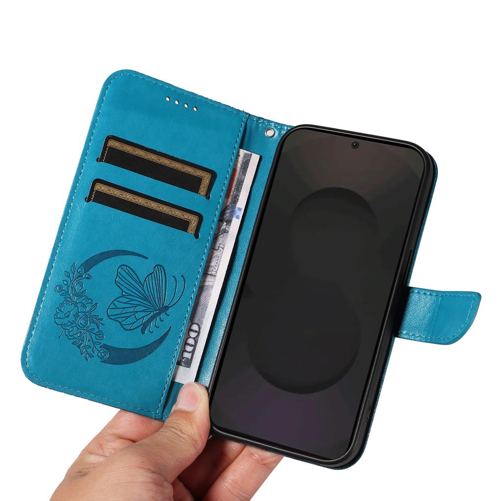 Für Samsung Galaxy S25 FE Hülle Schmetterlingsmuster PU Leder Folio Klapphülle