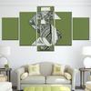 5 Pieces Canvas Wall Arts Poster Painting Lifestyle Origami Dollar Bill Wallpaper Interior Home Decor Picture Printing Artwork
