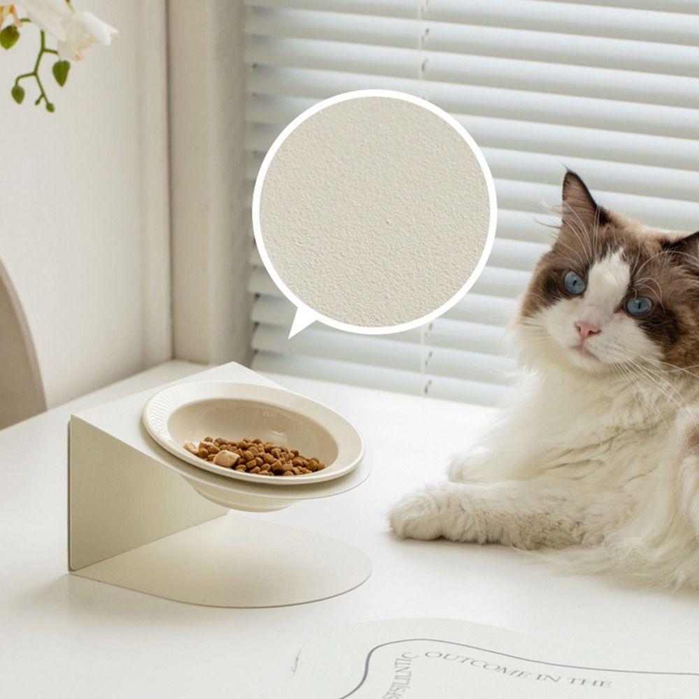 Anti Slip Elevated Cat Water Bowl Inclined Raised Dog Food Bowl  Kitten/Puppy/Bunny