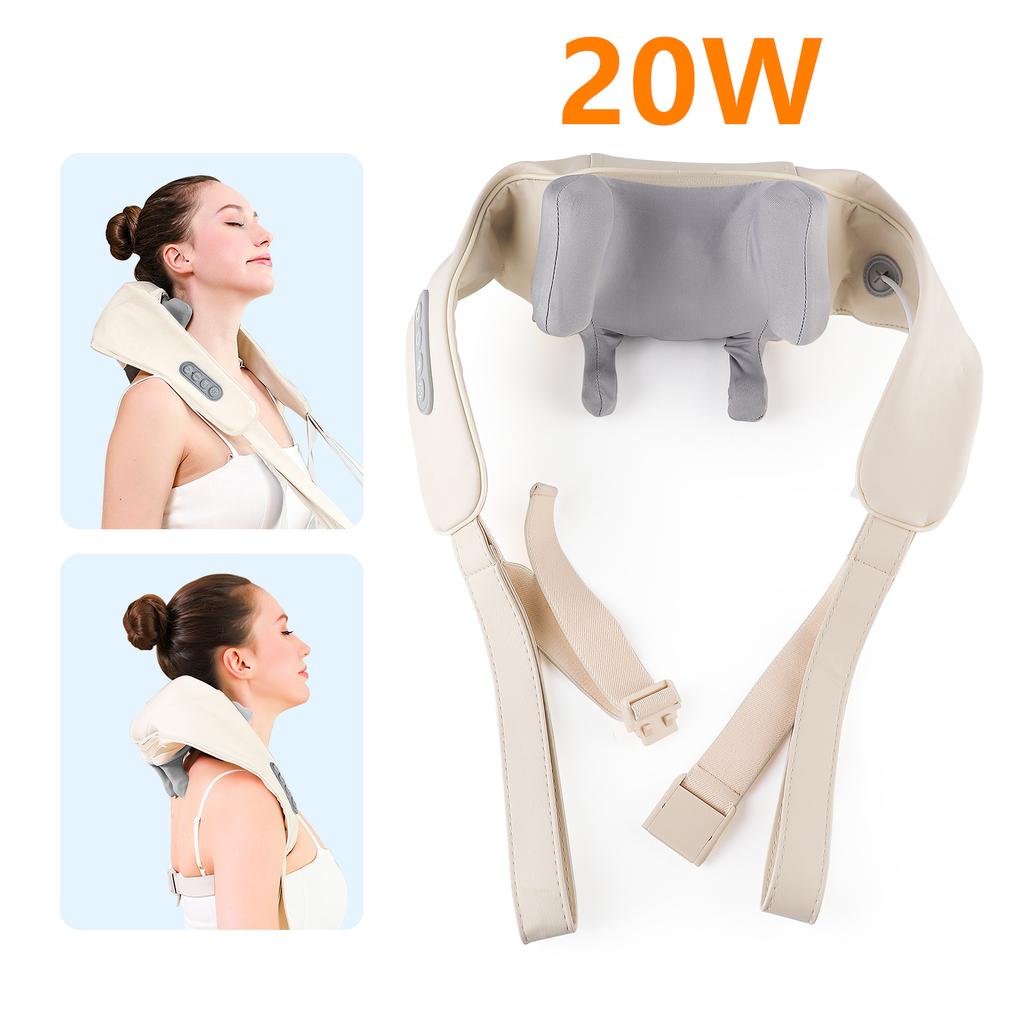 Foreverlily 26W Neck As Well As Shoulder Area Massager Cordless Shoulder As Well As Back Kneading Massage Shawl Trapezius Neck Cervical Masajeador