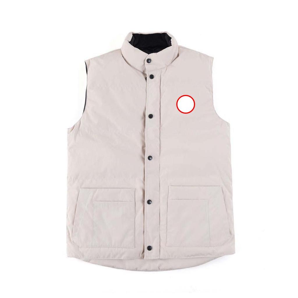 Unisex ärmellose Stehkragen Daunenweste Jacke - Weiße Entendaune Paarstil