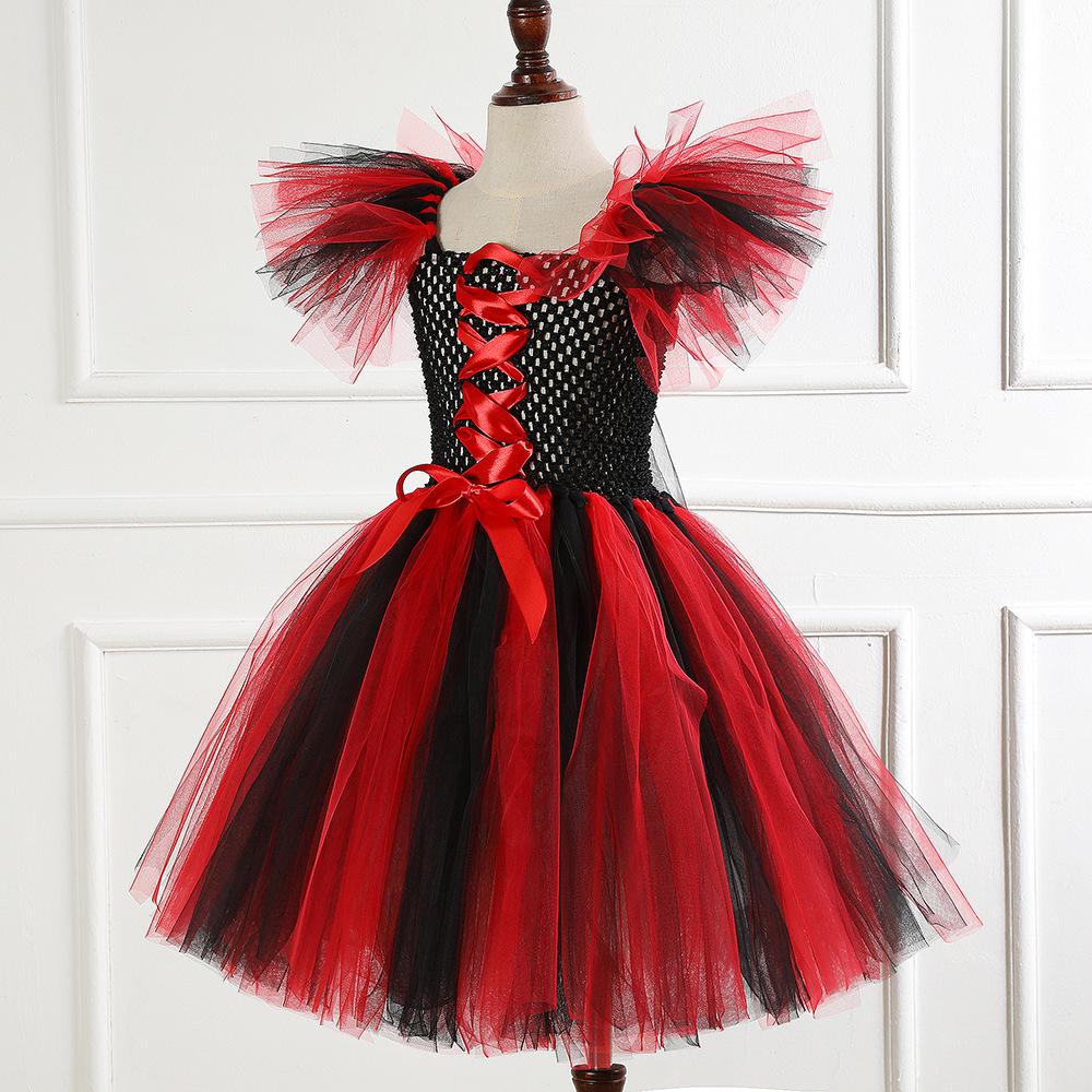 Tutu Dress Witch Costume Set for Kids with Hat and Broom - Halloween and Cosplay Outfit