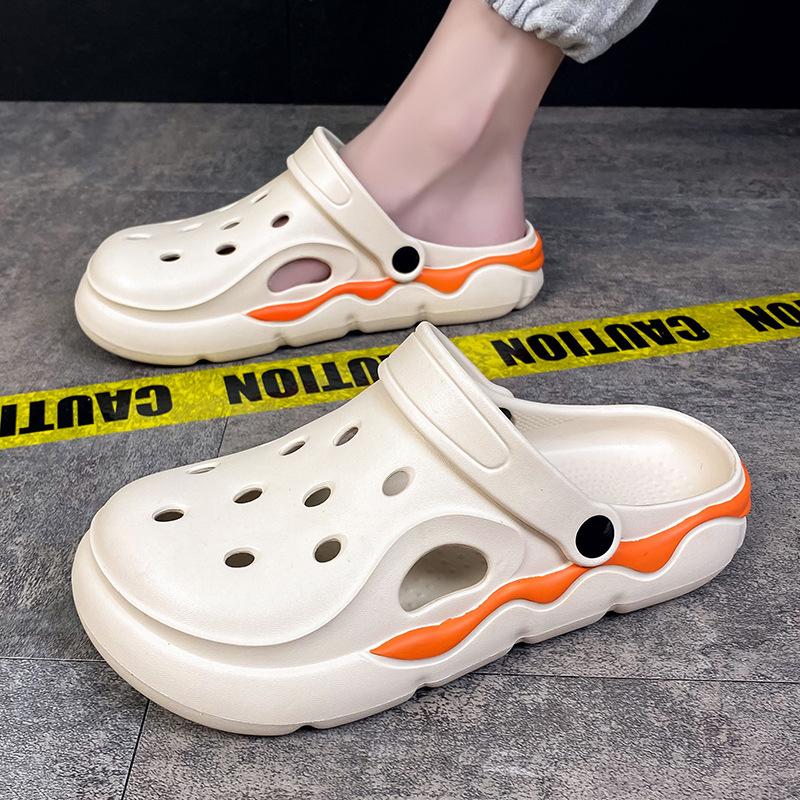 Hole shoes summer non-slip operating room bag head slippers sports driving soft-soled beach sandals