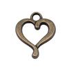 Charms Openwork Heart Pendants Vintage Jewelry Supplies QC068
