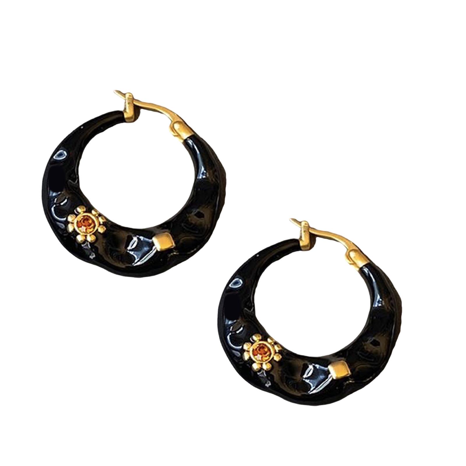 

Многоцелевые серьги во французском стиле, портативное и прочное украшение для модных женщин, ищущих наряды в стиле ретро чёрный