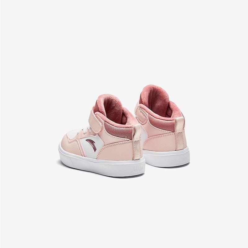 Anta Kids toddler high-top first walking shoes halo pink lightweight cushioned warm trendy A22440060-1