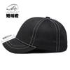 Spring and summer thin denim hard top short brim baseball cap men and women trend street breathable simple retro cap