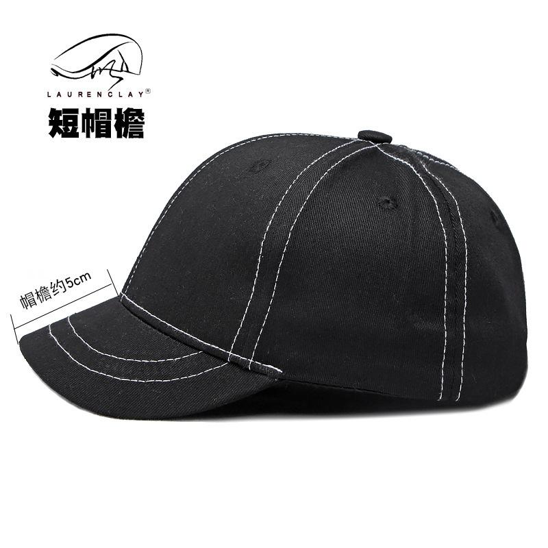Spring and summer thin denim hard top short brim baseball cap men and women trend street breathable simple retro cap