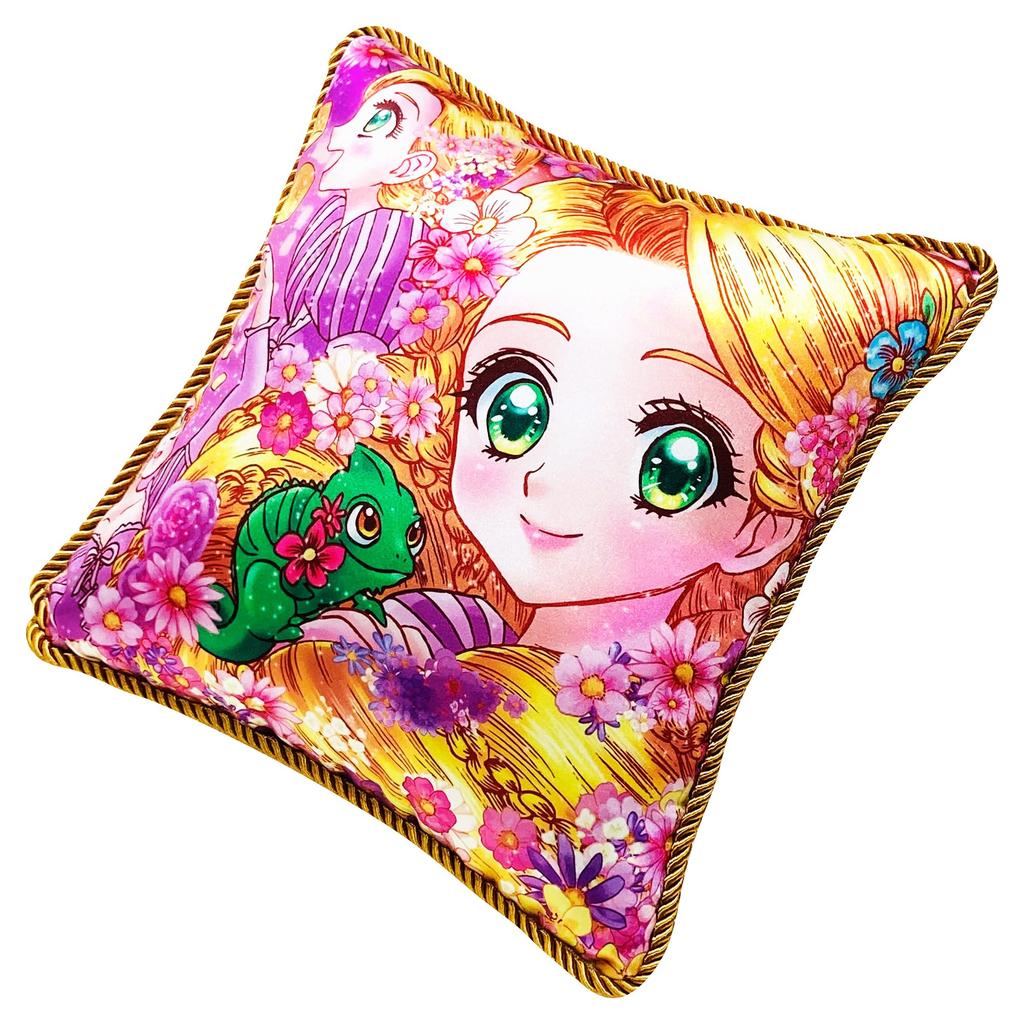 MORIPiLO Disney Rapunzel Art Collection by Shoko Nakagawa Soft and Gentle On the Plush Nap Disney Princess Morishita Pillows (Mini Cushion) Skin, Toy,
