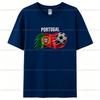 Patriotic Portugal Flag Soccer Fan Tee Portugal Soccer Lover Gift Tee Soccer Part Supplies Clothing Men Women Unisex Cotton Tops