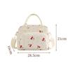 Floral Corduroy Lunch Bag Printed Food Handbags Portable Thermal Lunch Box Bag Waterproof Office Cooler Ice Insulated Case