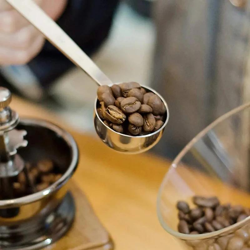 Stainless Steel Coffee Scoop, Tablespoon Measuring Spoon Long Handle Coffee Spoon for Kitchen Cafe Making