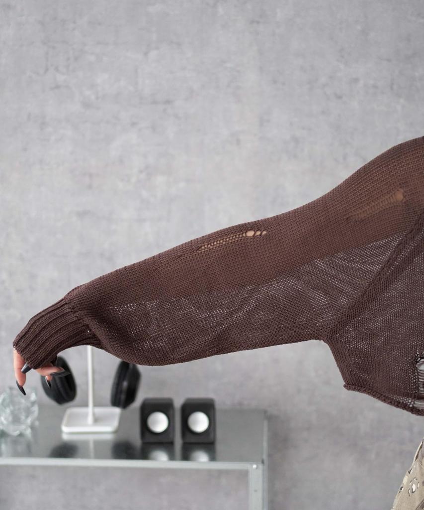 WEGO Korean Distressed Mesh Short Size Black Women's Hoodie, F,