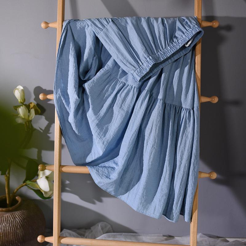 The New Literary Skirt Women's High-waisted Temperament Fairy A-line Three-layer Slim Midi Skirt