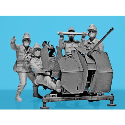 ICM 1/35 Scale 2cm Flak 38 with Fire Crew Plastic Model Kit 35718 (Cannon)