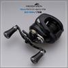 HEIGHTEN Arch Pillar Series 90mm Black & Gunmetal Reel Handle with 19mm Knob for 88mm/90mm/105mm Baitcasting Reels, Shimano, Daiwa, and Abu (0912)