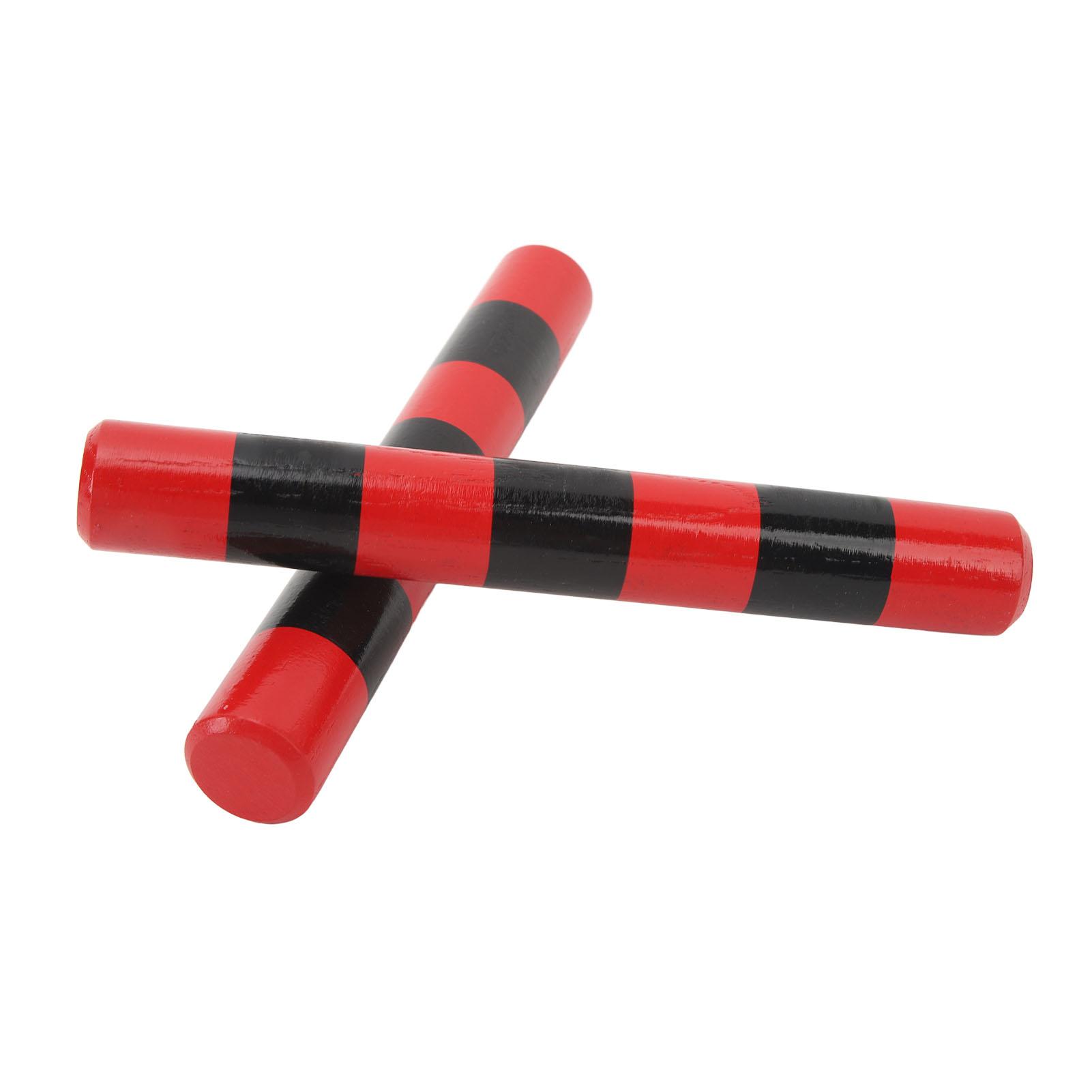 

1 Pair Rhythm Sticks Wooden Case Iron Beads Sand Stick Shaker Musical Sticks Rhythm Percussion for Early Education Red