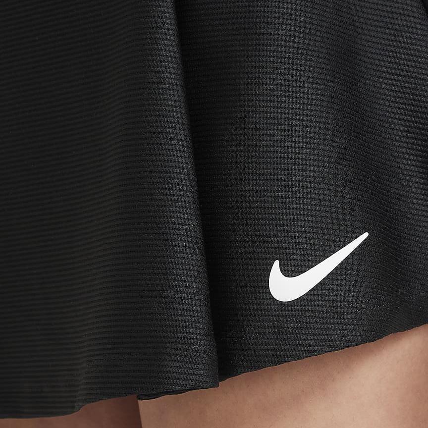 Nike Kids SS23 Solid Logo Casual Tennis Skirt Kids Bottoms Black CV7575-010