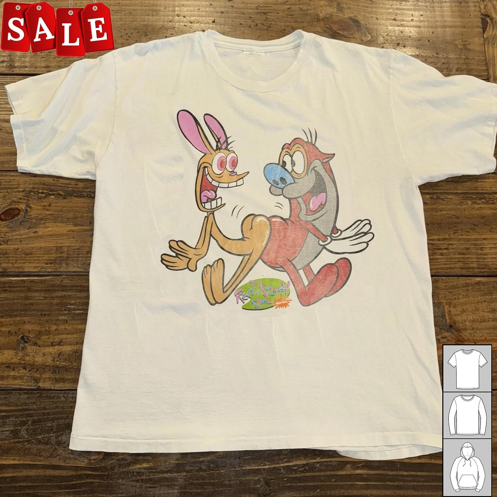 New 1993 The Ren And Stimpy Show Nickelodeon Single Unisex S-5XL Shirt NH756 XXXXL
