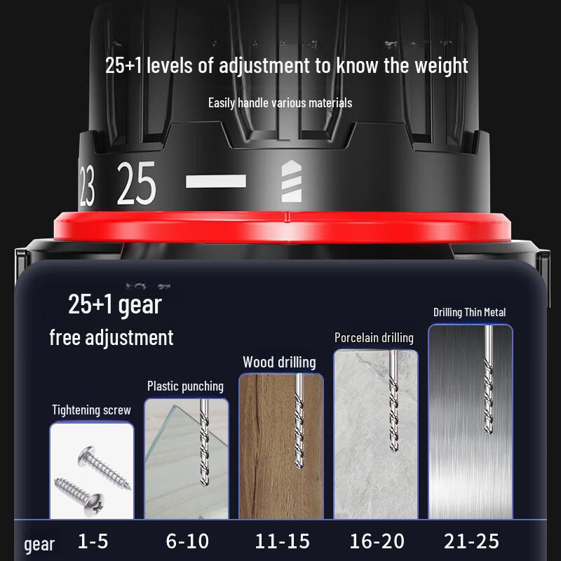 Multipurpose Lithium Electric Screwdriver Set with Rechargeable Hand Drill - Household Tool Box for DIY Projects.