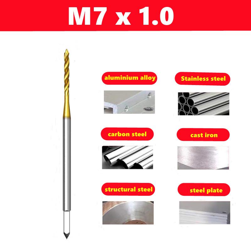1pcs spiral groove machine tapM2-M36 HSS titanium coating , used for stainless steel internal thread tapping and drilling tools