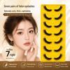 European & American Realistic One-piece Upper Eyelashes - Seven Pairs, Black Stem, Natural Look