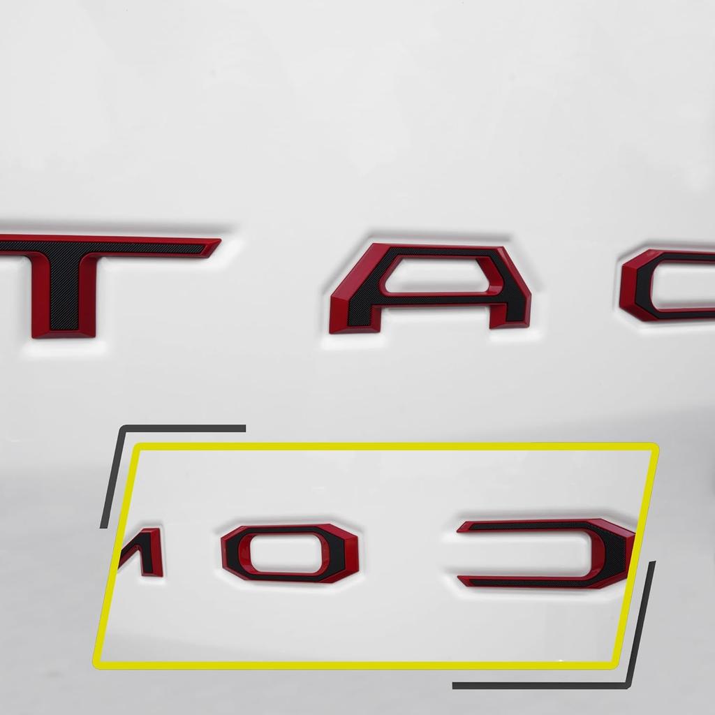 QEZT6 Dedicated Toyota Tacoma 2024+ Tailgate 3D Letter Cover Emblem Car Sticker Design Car Accessories Sticker