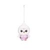 Plastic Xmas Penguin Reindeer Pendant Glitter Powder Cute Christmas Tree Hanging Pendant Electroplated