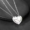 1 Pair Necklace Family Bonds Heart-Shaped Pendant Necklace Mom Daughter Matching Charm Necklace Jewelry Accessories