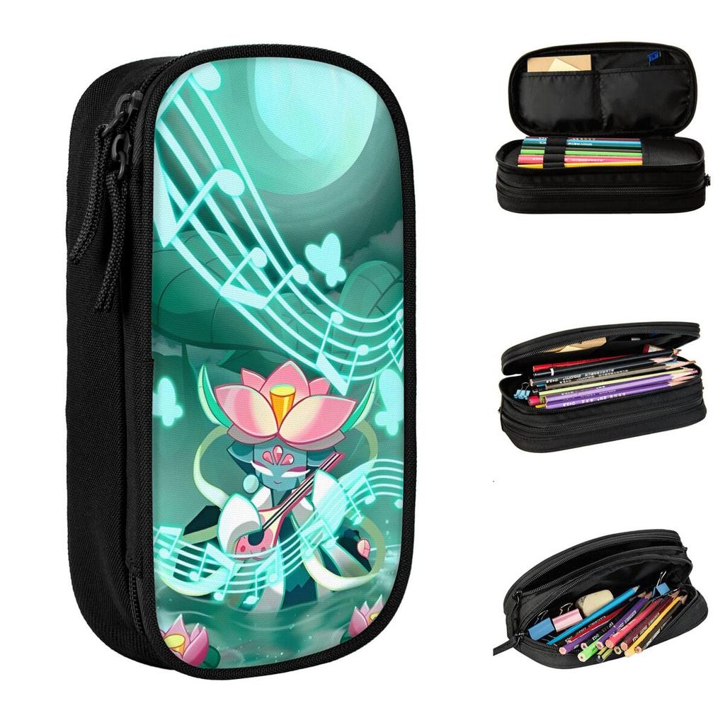 Lotus Dragon Cookie - Cookie Run Kingdom Pencil Case Pen Holder Bag Student Large Storage Students School Zipper Pencilcases