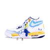Flight Legacy Résistantes au Glissement Résistantes à l'Abrasion Mi-hautes Chaussures de Basketball Vintage Homme Blanc Bleu BQ4212-102(Équipe626-)