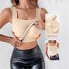 Sous-vêtement de base uni pour femme Gilet à col en U pour la maison