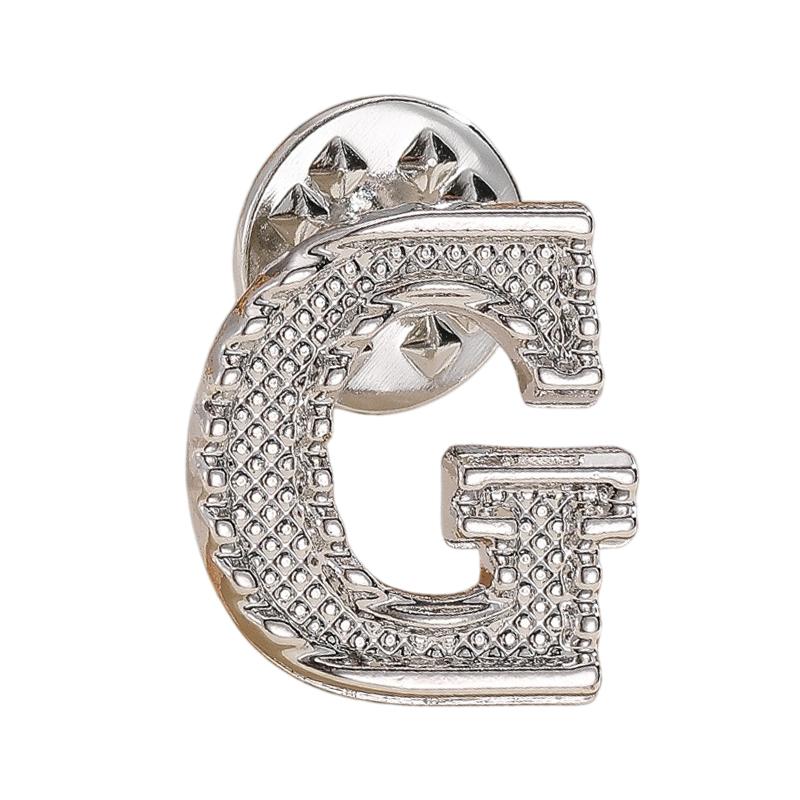 A-Z Letter Initial Lapel Pin Brooches Vintage Coat Suit Shirt Badge Party Office Brooch Pins Gifts For Men And Women Accessories