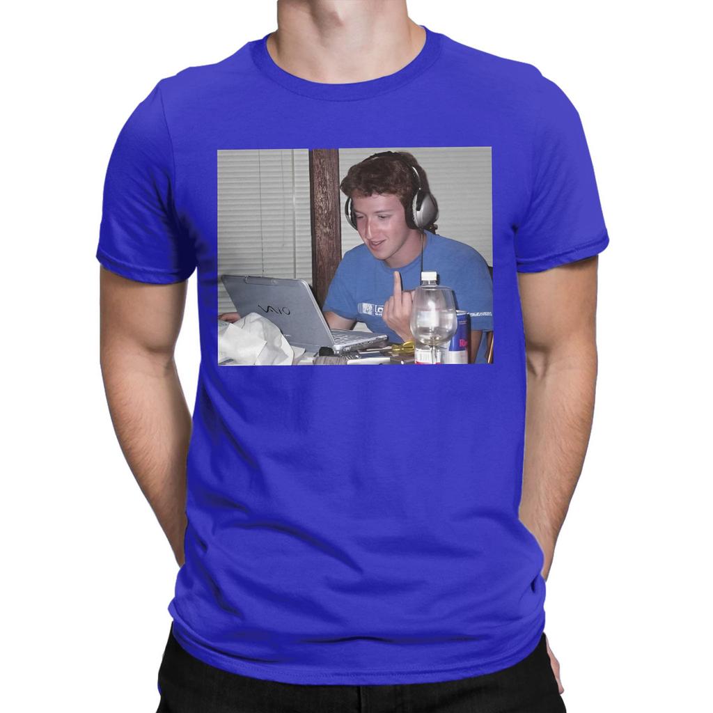 Mark Zuckerberg Reactions T Shirt Summer  Harajuku T Shirts Men 100 Cotton O Neck Oversized Top Tees Short Sleeve Streetwear Top