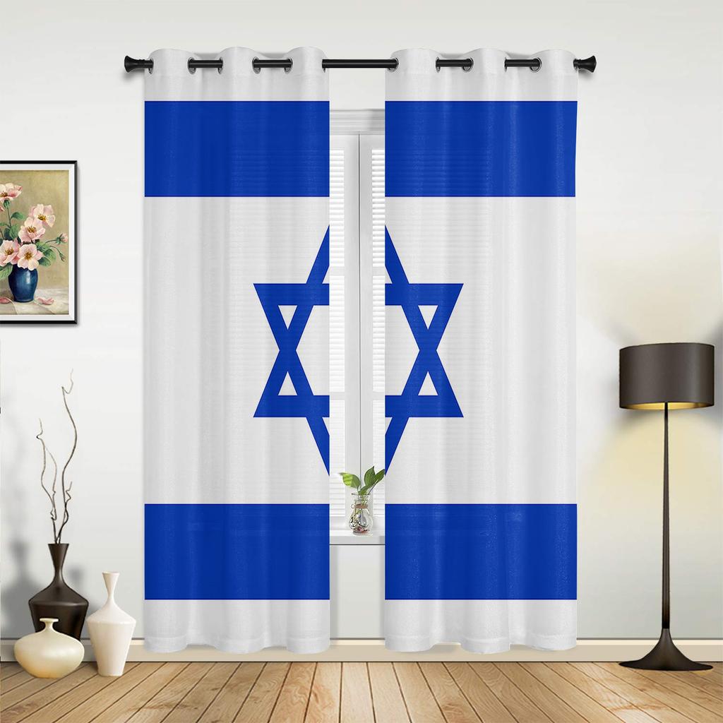 Greece Santorini Blue Roof Church Window Curtains Home Decoration Living Room Curtains Kid's Room Cortinas For Kitchen Bedroom